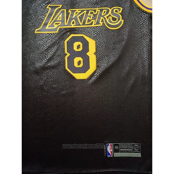 Camiseta Los Angeles Lakers Kobe Bryant #8 24 Black Mamba Negro